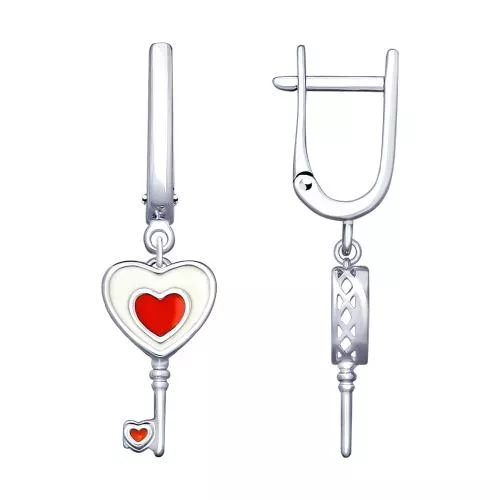 Серьги из серебра с эмалью