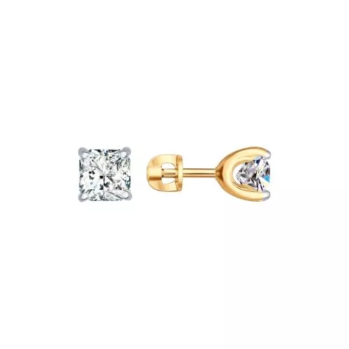 Серьги из серебра со Swarovski Zirconia