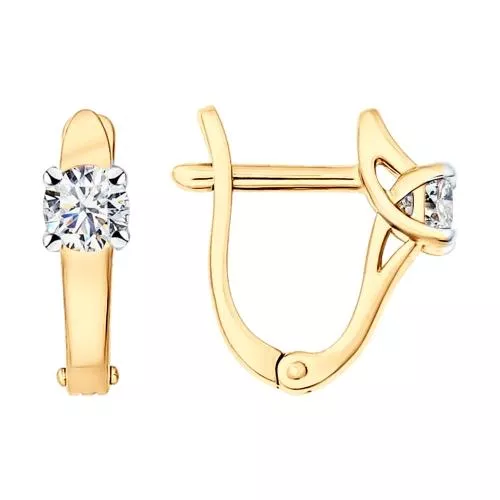 Серьги из серебра со Swarovski Zirconia