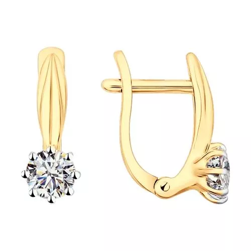 Серьги из серебра со Swarovski Zirconia