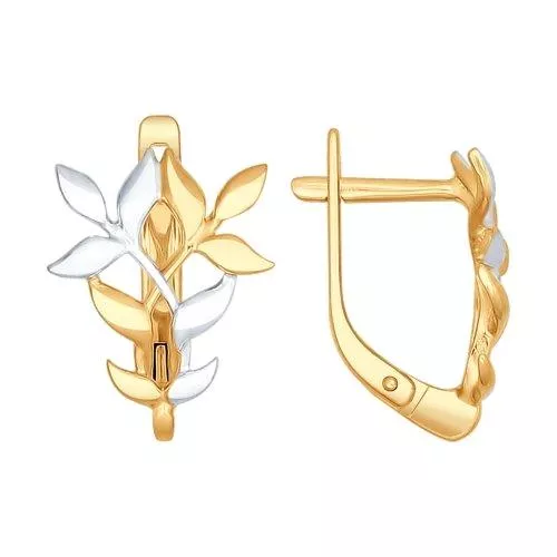 Серьги из золочёного серебра