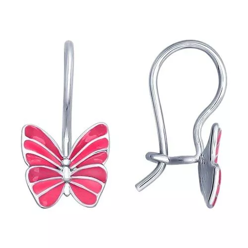 Серьги из серебра с эмалью