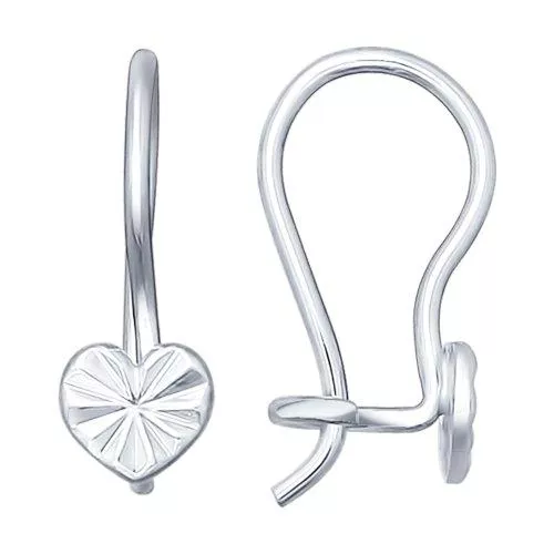 Серьги love из серебра