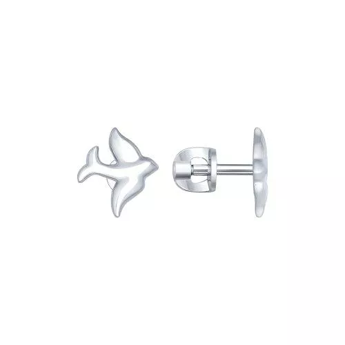 Серьги-пусеты из серебра