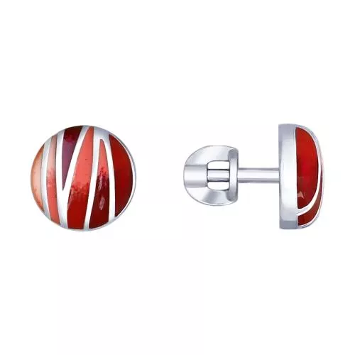 Серьги из серебра с эмалью