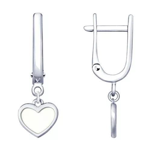 Серьги из серебра с эмалью