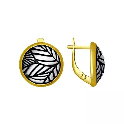 Серьги из золочёного серебра