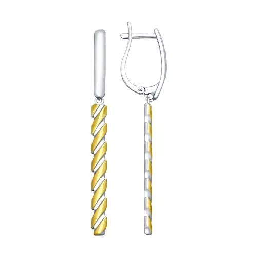 Серьги из золочёного серебра