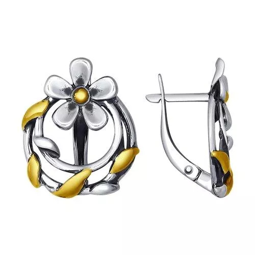 Серьги из чернёного серебра