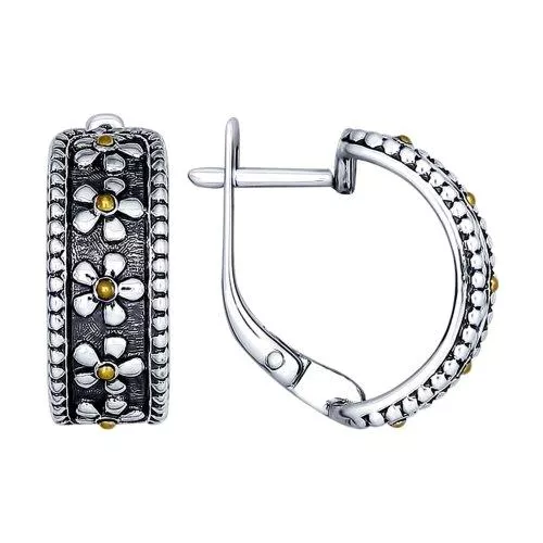 Серьги из серебра с золочением
