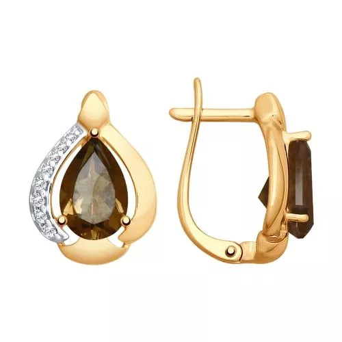 Серьги из золочёного серебра