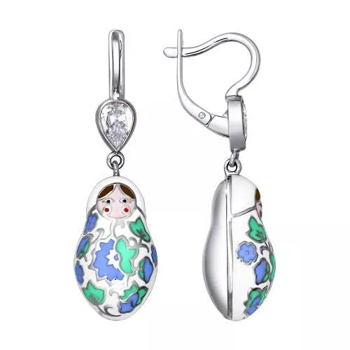 Необычные серьги в форме матрёшек