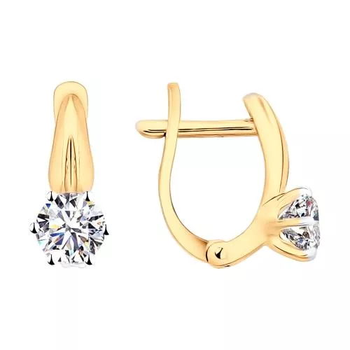 Серьги из серебра со Swarovski Zirconia