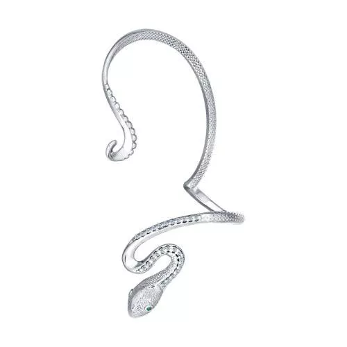 Кафф из серебра с фианитами