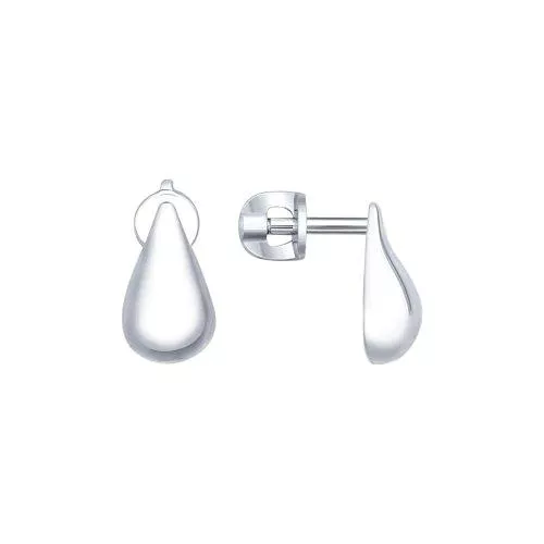 Серьги-пусеты из серебра