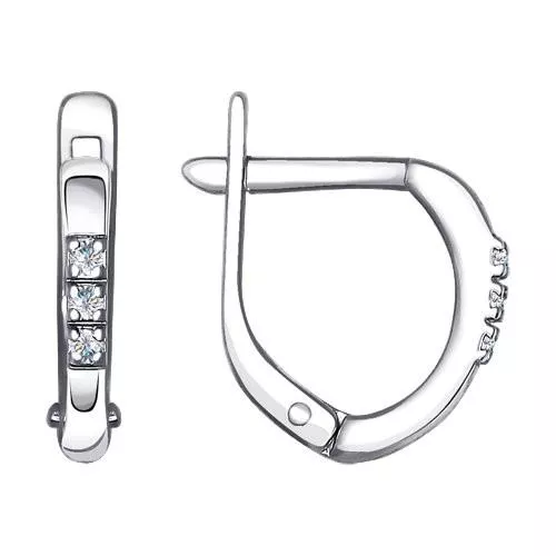 Серёжки с фианитом