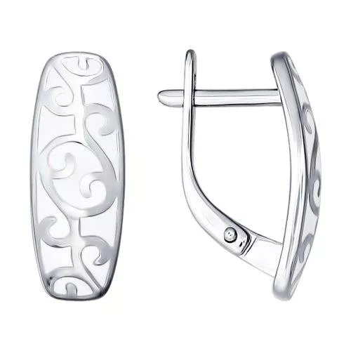 Серьги из серебра с эмалью