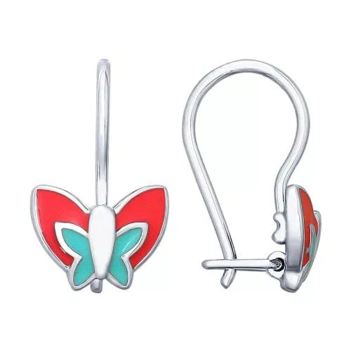 Серебряные серьги «Бабочки»