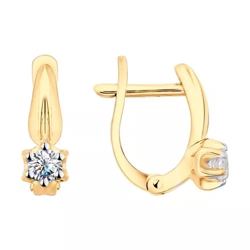 Серьги из серебра со Swarovski Zirconia