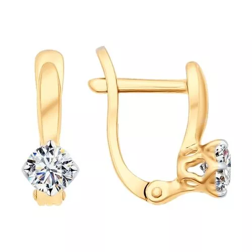 Серьги из серебра со Swarovski Zirconia