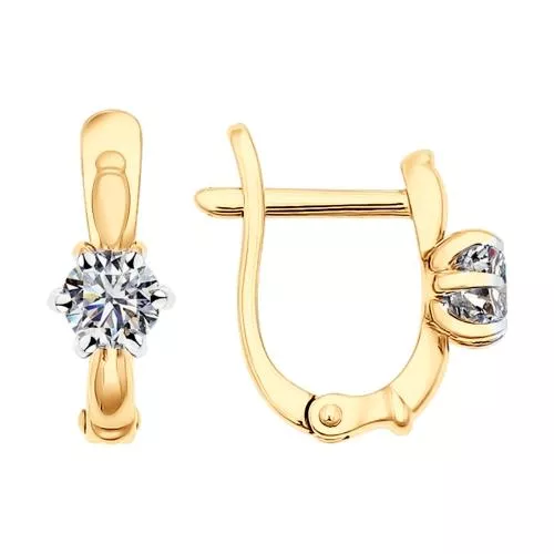 Серьги из серебра со Swarovski Zirconia