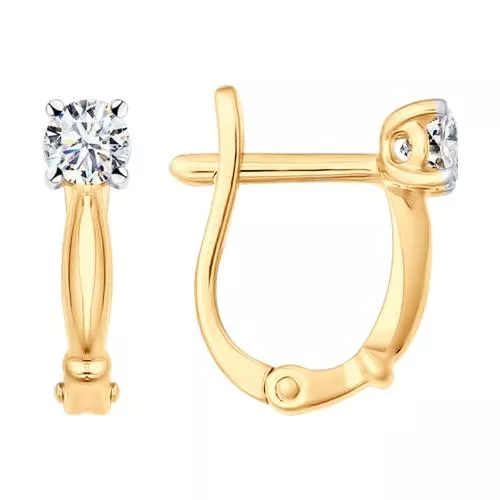 Серьги из серебра со Swarovski Zirconia