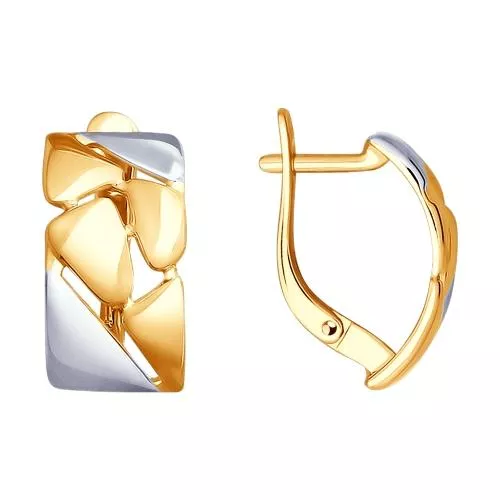 Серьги из золочёного серебра