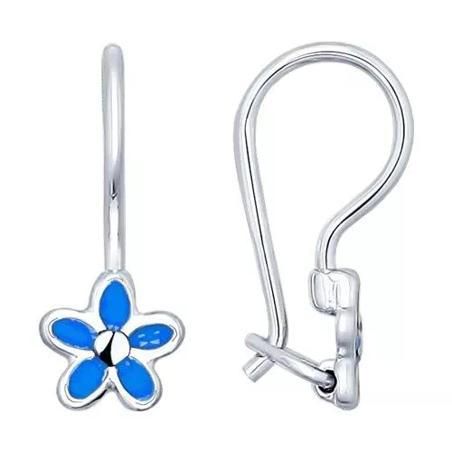 Серьги из серебра с эмалью