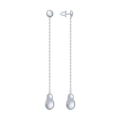 Серьги длинные из серебра