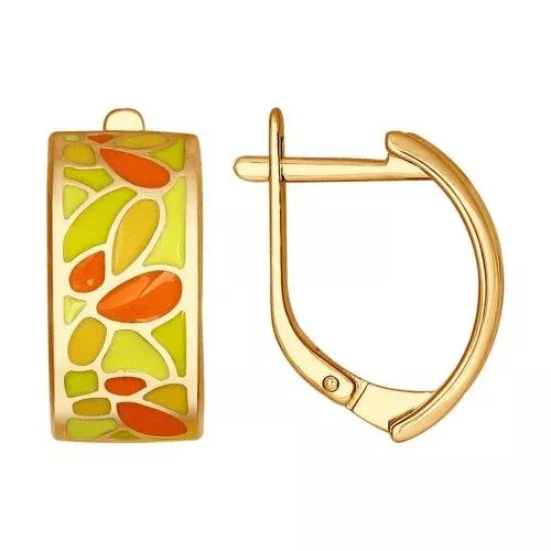 Серьги из серебра с эмалью