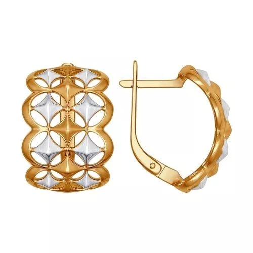 Серьги из золочёного серебра