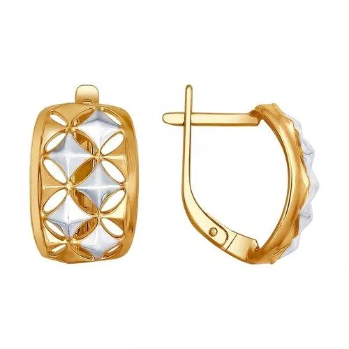 Серьги из золочёного серебра