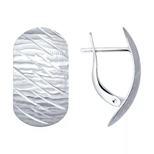 Серьги из серебра с алмазной гранью