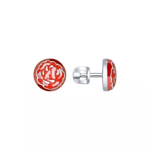 Серьги-пусеты с эмалью