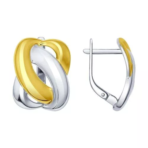 Серьги из золочёного серебра