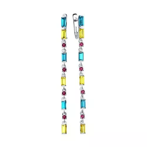 Длинные серьги с кристаллами Swarovski