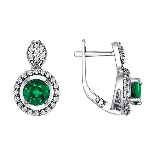 Элегантные серебряные серьги