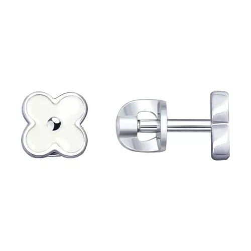 Серьги из серебра с эмалью