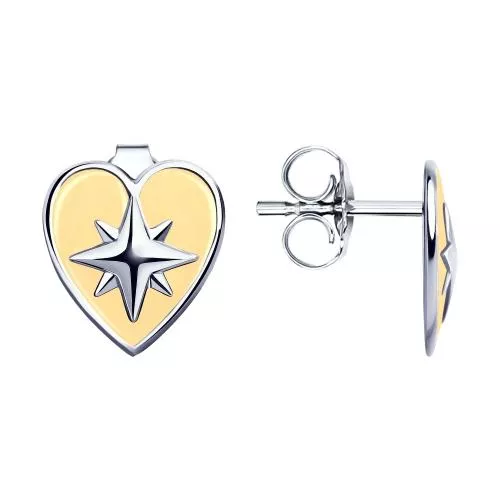 Серьги из серебра с эмалью