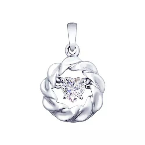 Подвеска из серебра со Swarovski Zirconia