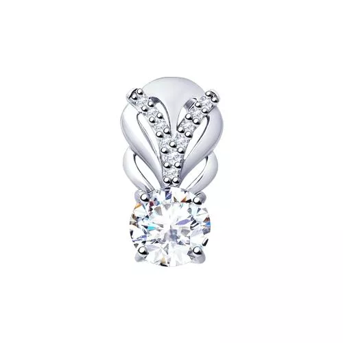 Подвеска из серебра со Swarovski Zirconia