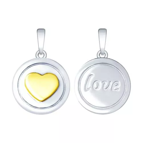 Подвеска из серебра «Love»