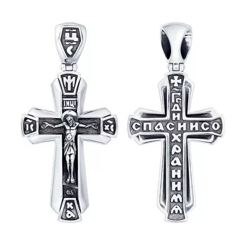 Крест из чернёного серебра