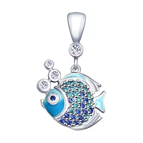 Подвеска из серебра «Рыбки»