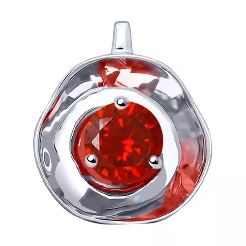 Подвеска из серебра с фианитом