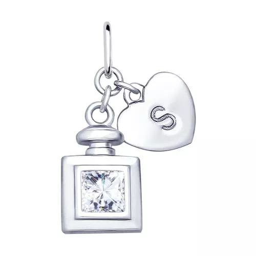 Подвеска из серебра с фианитом