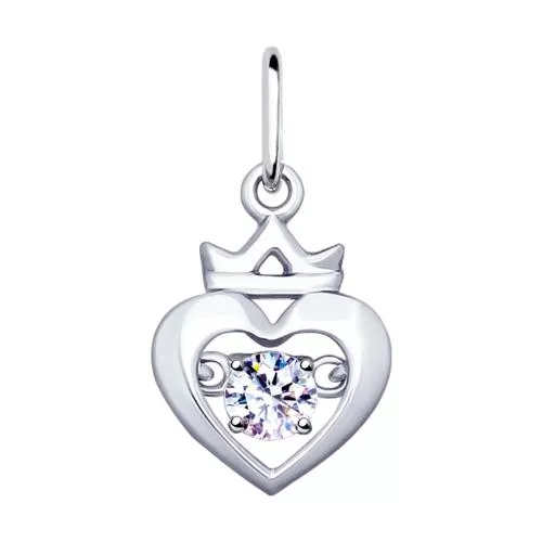 Подвеска из серебра с фианитом