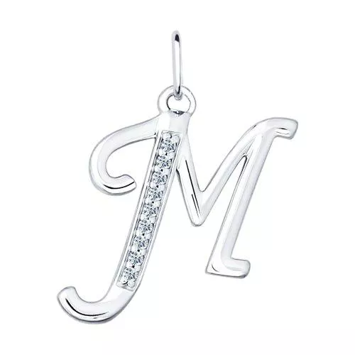 Кулон буква «М»