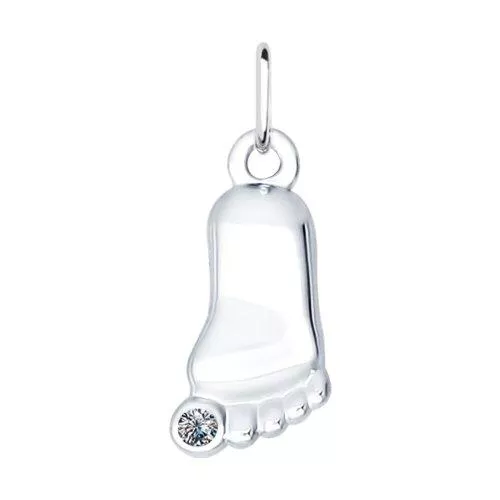 Подвеска «Пяточка» с фианитом