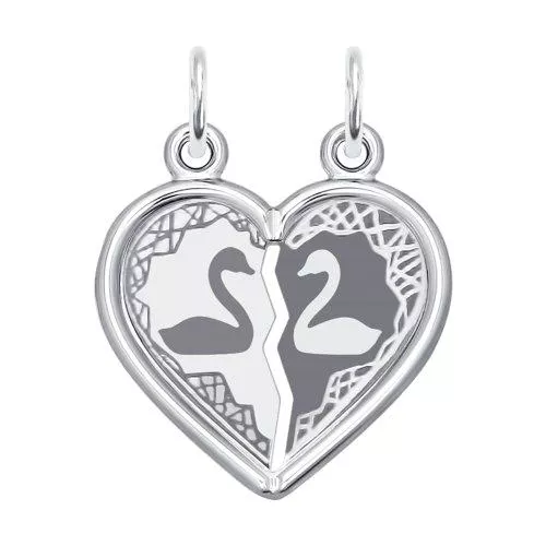 Подвеска половинки сердца